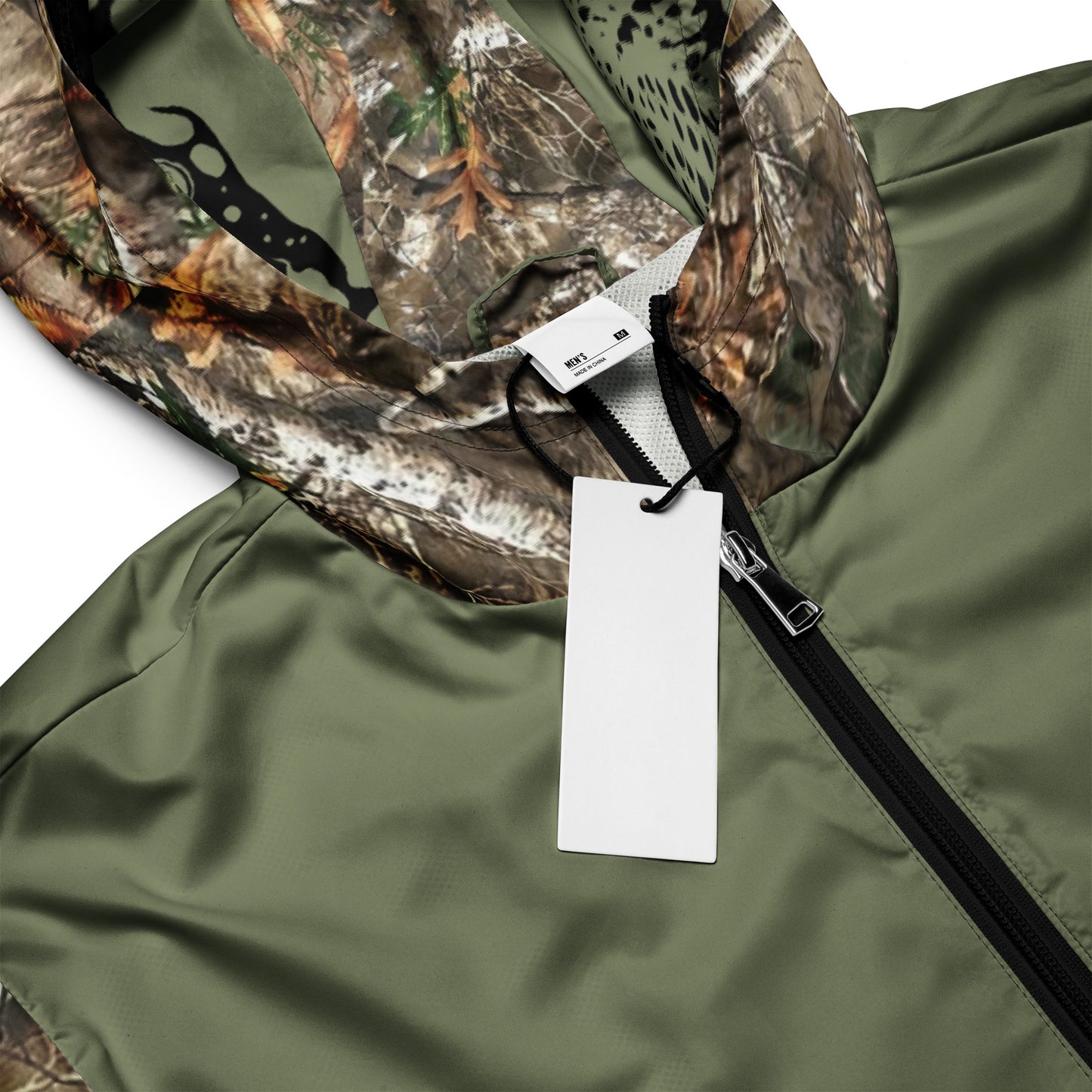 Wildfire Cigars Camouflage and green vulture windbreaker zoomed in on label