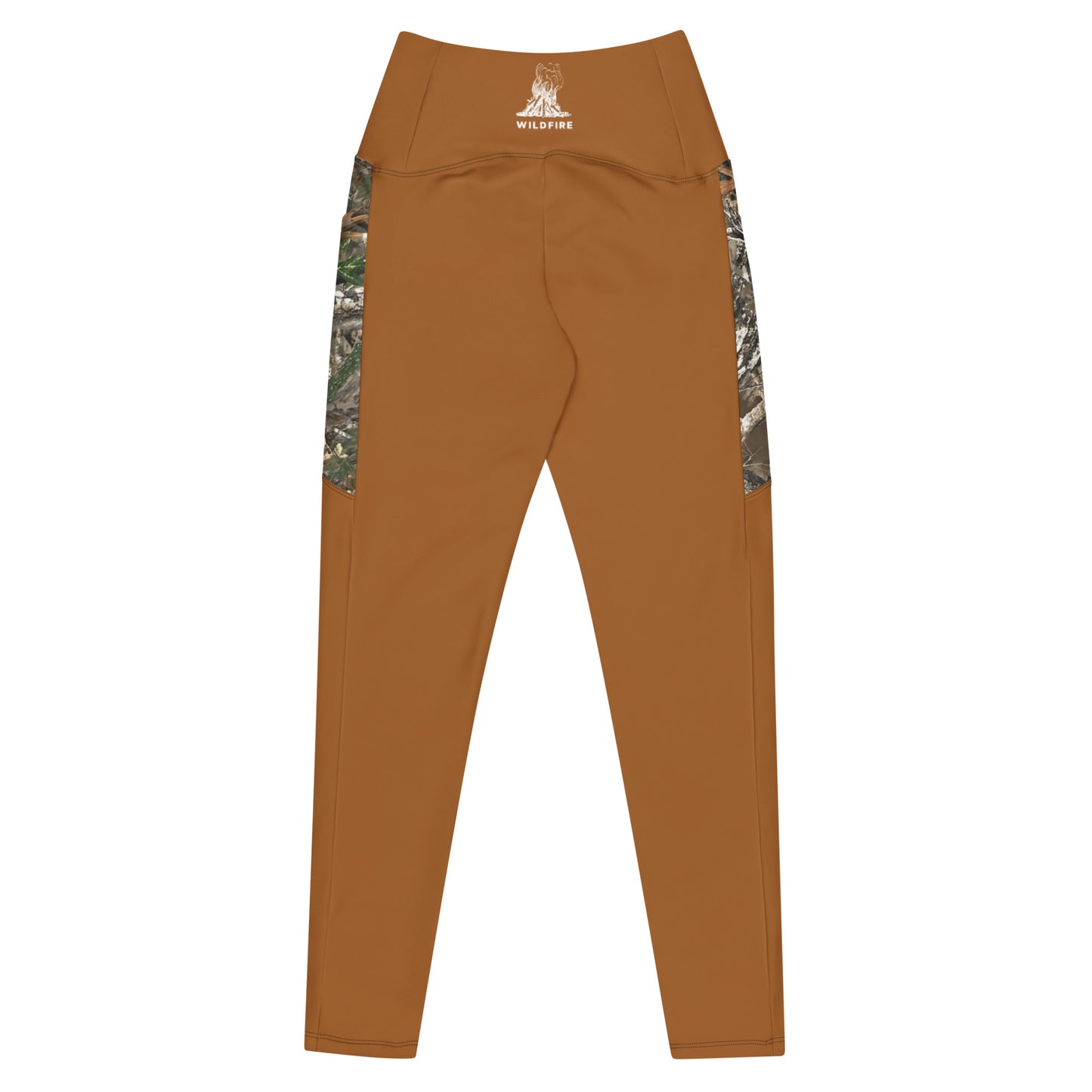 Wildfire Cigars Camel and Camouflage activewear leggings back view