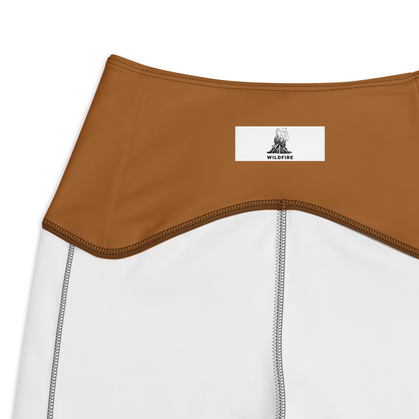 Wildfire Cigars Camel and Camouflage activewear leggings inside label view