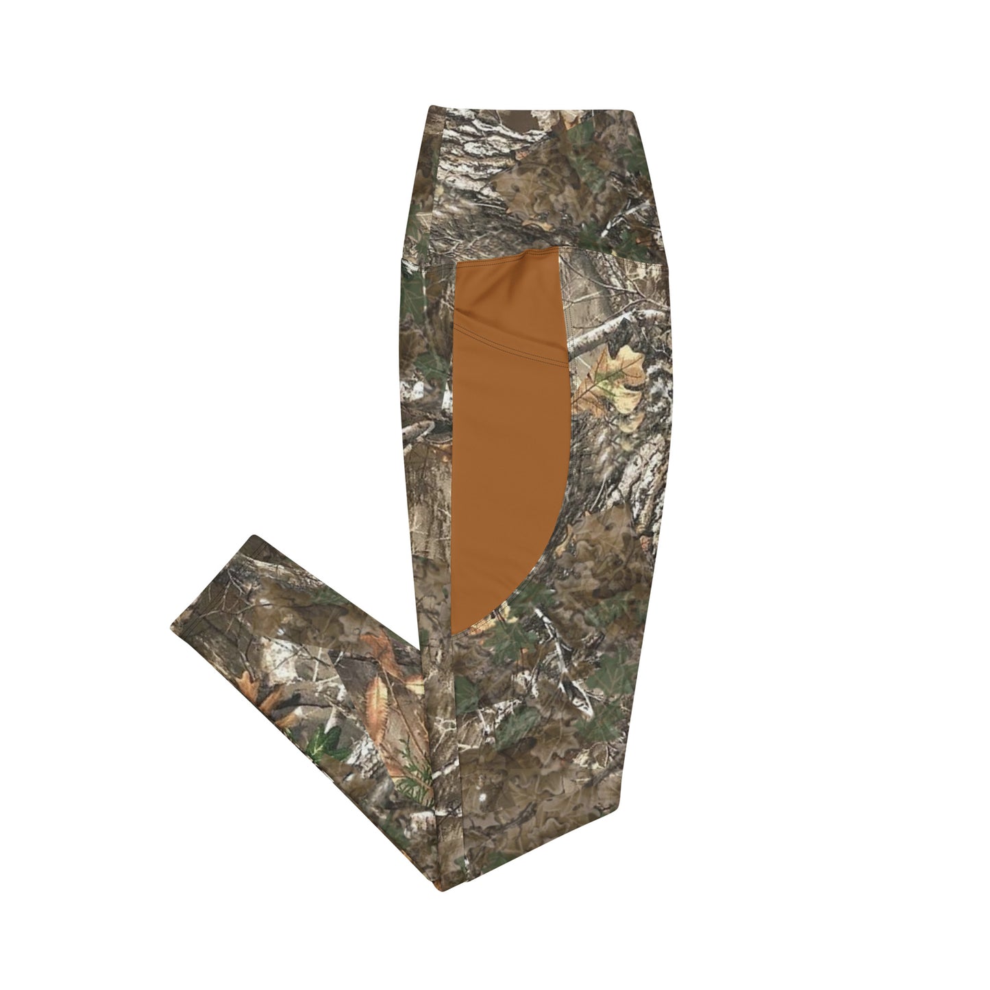 Wildfire Cigars Camouflage Camel and activewear leggings right side pocket view