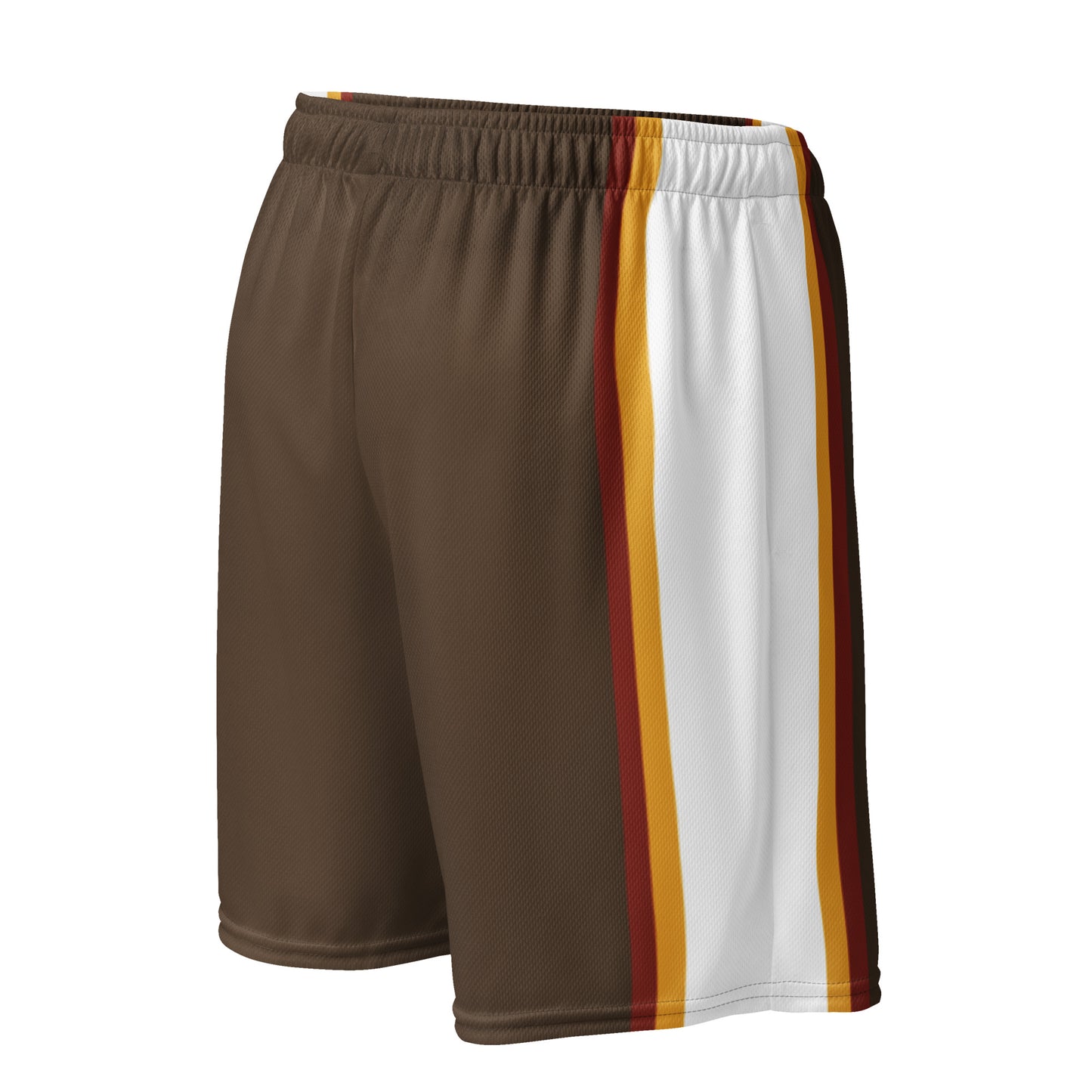 Wildfire Cigars mesh shorts in brown red gold and white