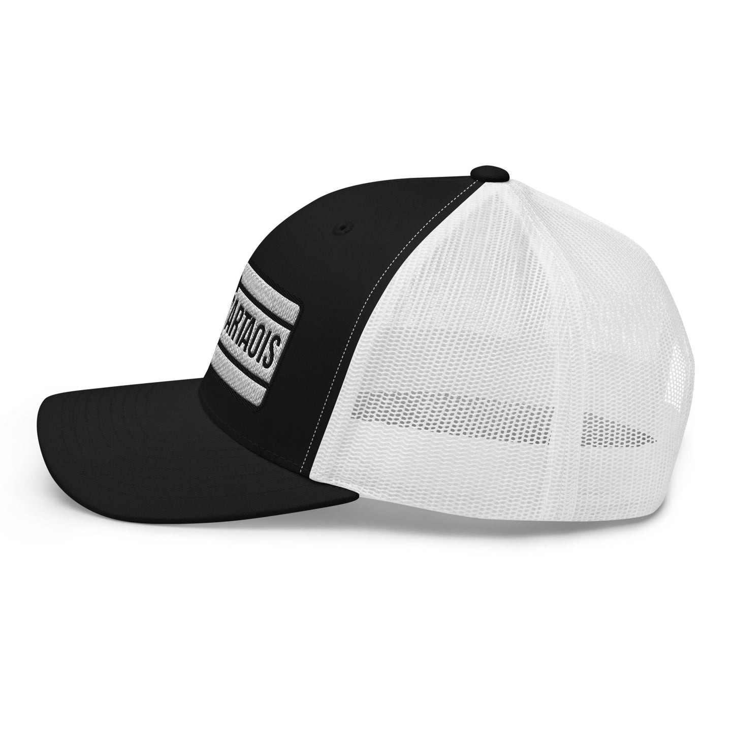 Wildfire Cigars Artaois Black and White Trucker hat facing left