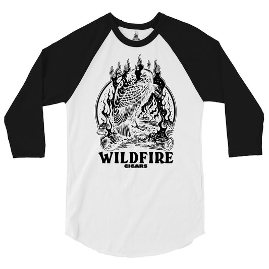 Wildfire Cigars Vulture black and white raglan cigar shirt