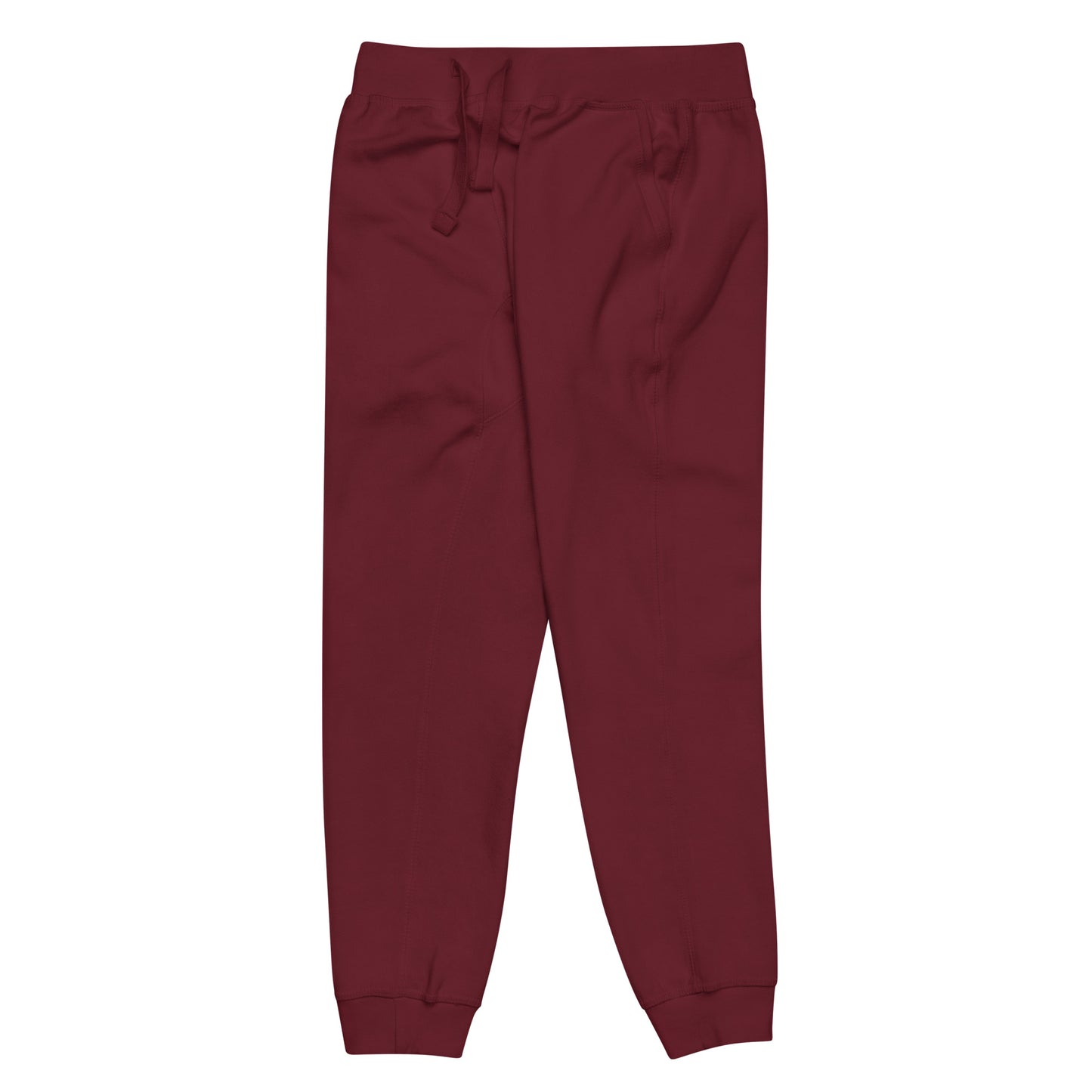 Wildfire Cigars maroon fleece logo pocket sweatpants left view