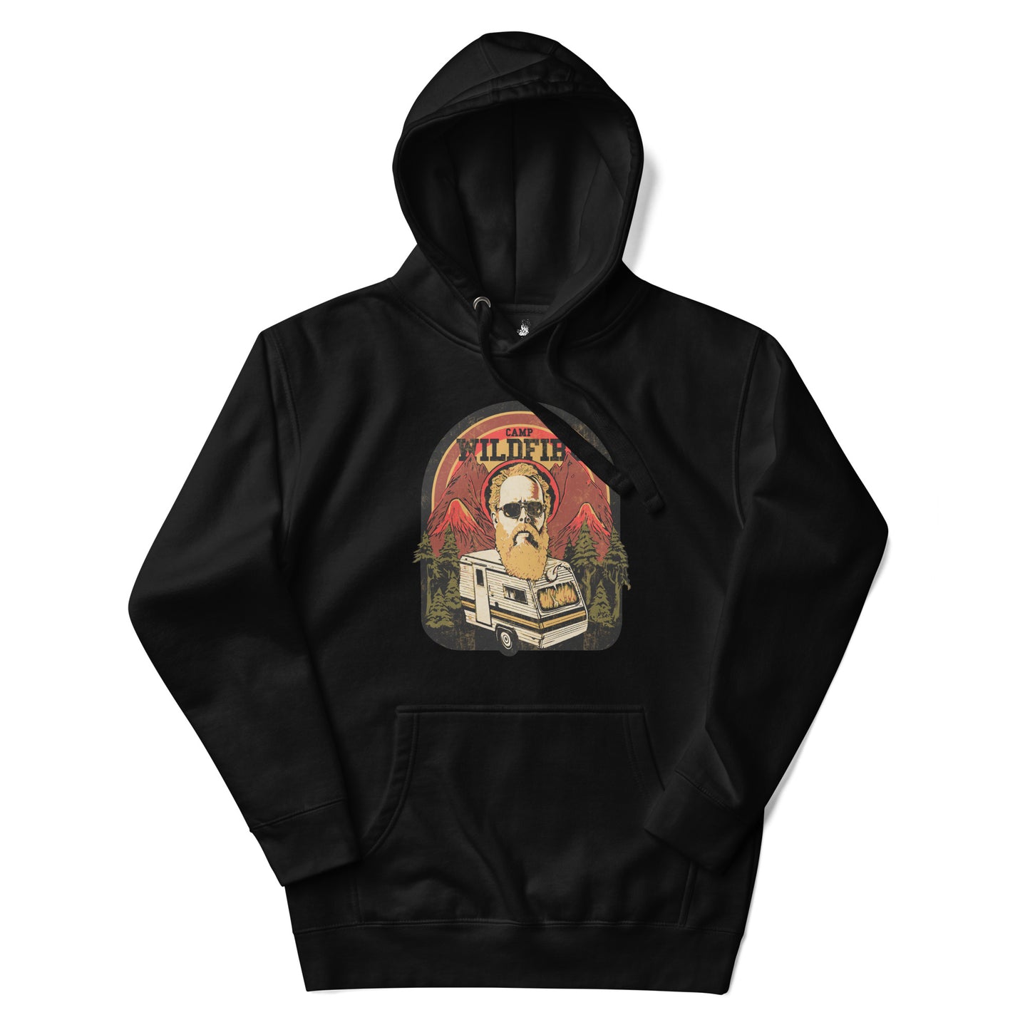 Wildfire Cigars Camp Wildfire Counselor on Camper premium cigar hoodie in black