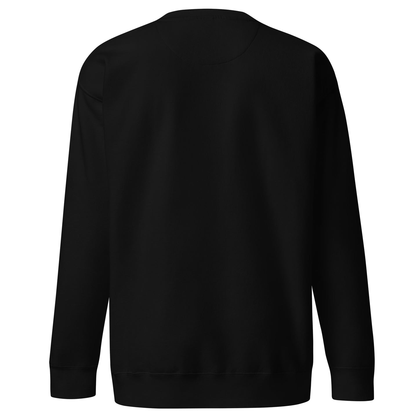 Wildfire Cigars embroidered left chest on black premium sweatshirt facing the back