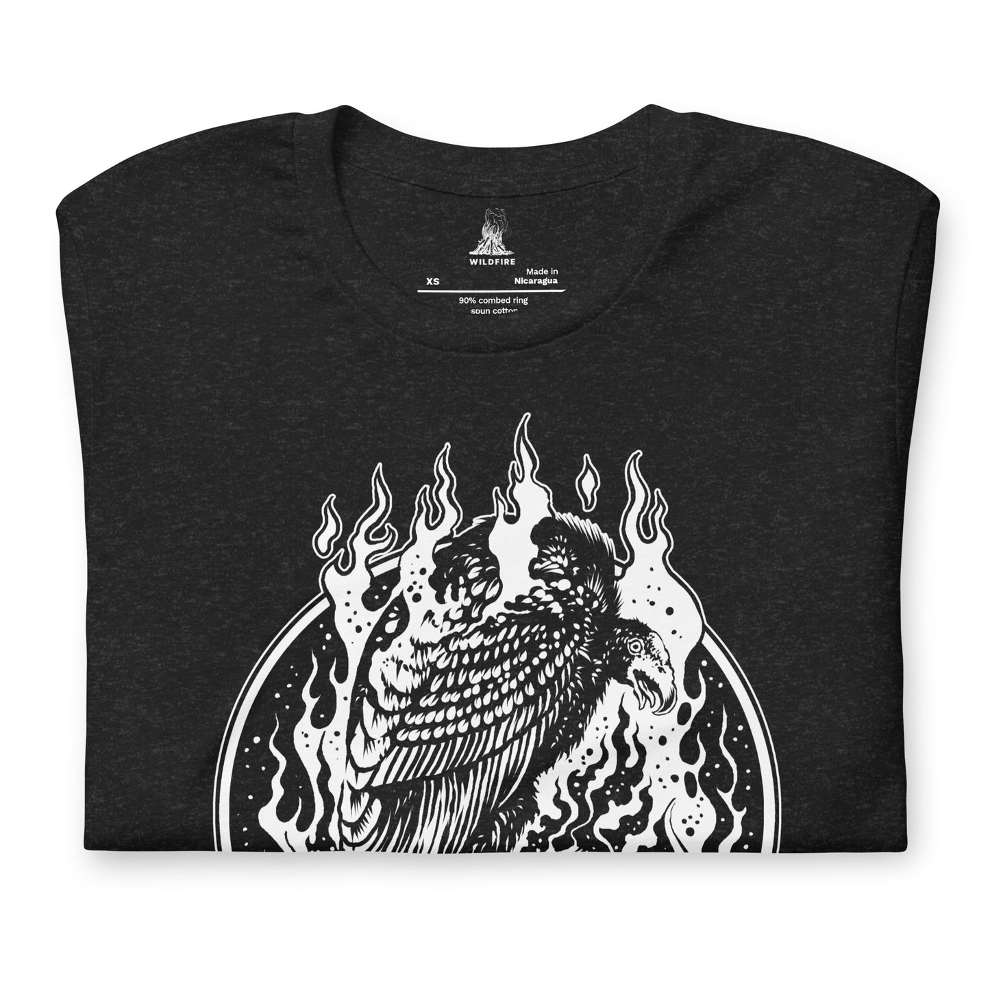 Wildfire Cigars white Vulture on black cigar tshirt