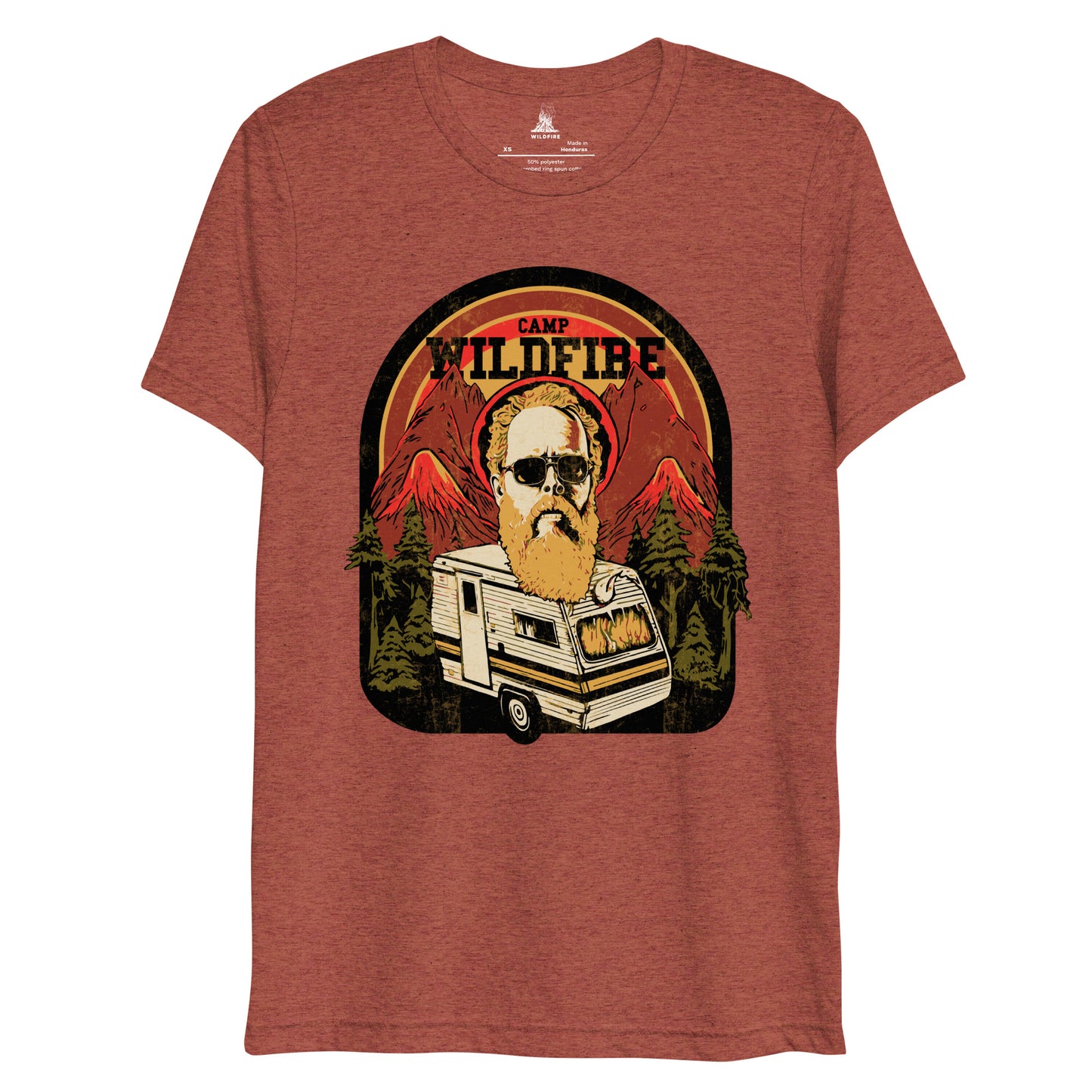 Wildfire Cigars Camp Wildfire Tour, cigar t-shirt on clay tri-blend