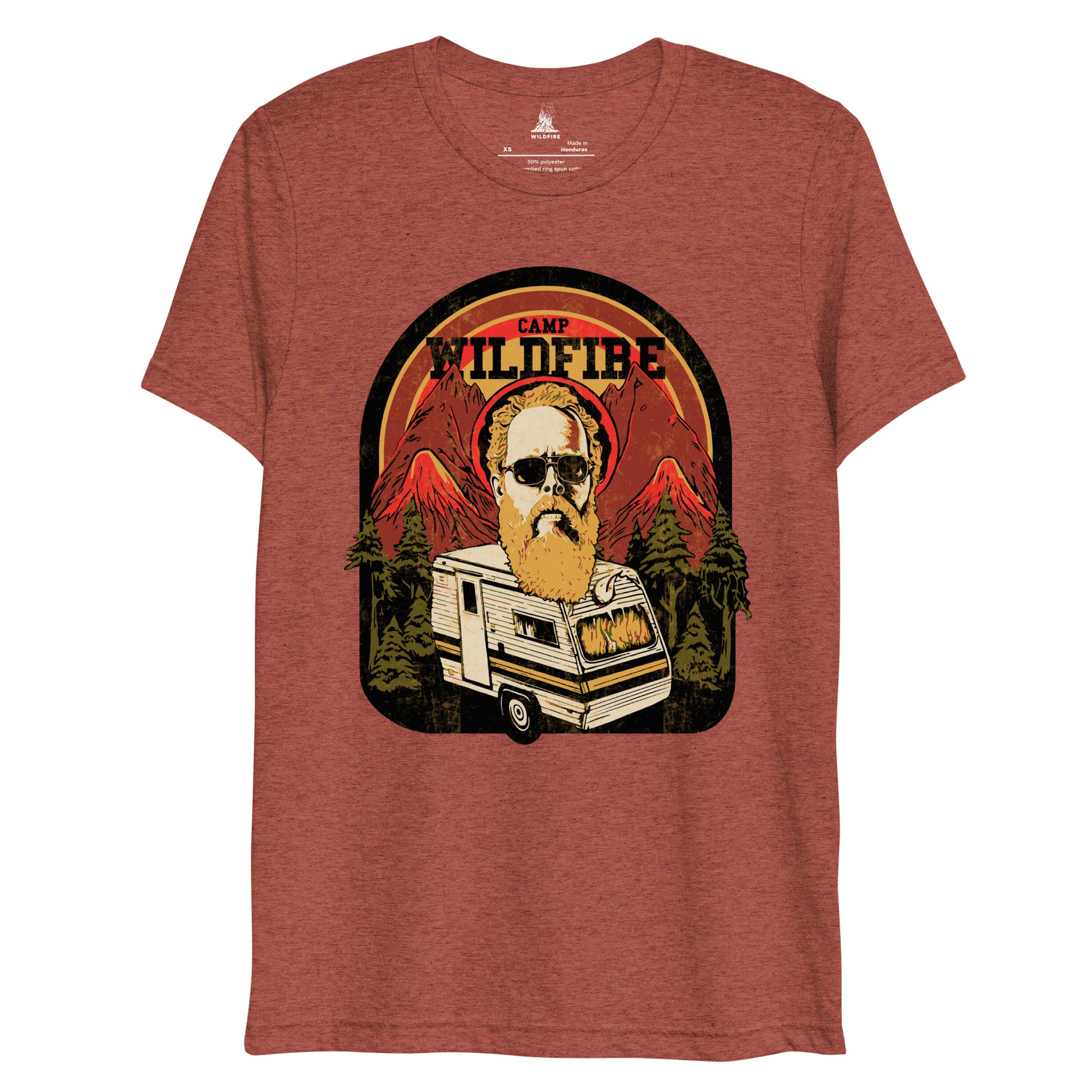 Wildfire Cigars Camp Wildfire Tour, cigar t-shirt on clay tri-blend