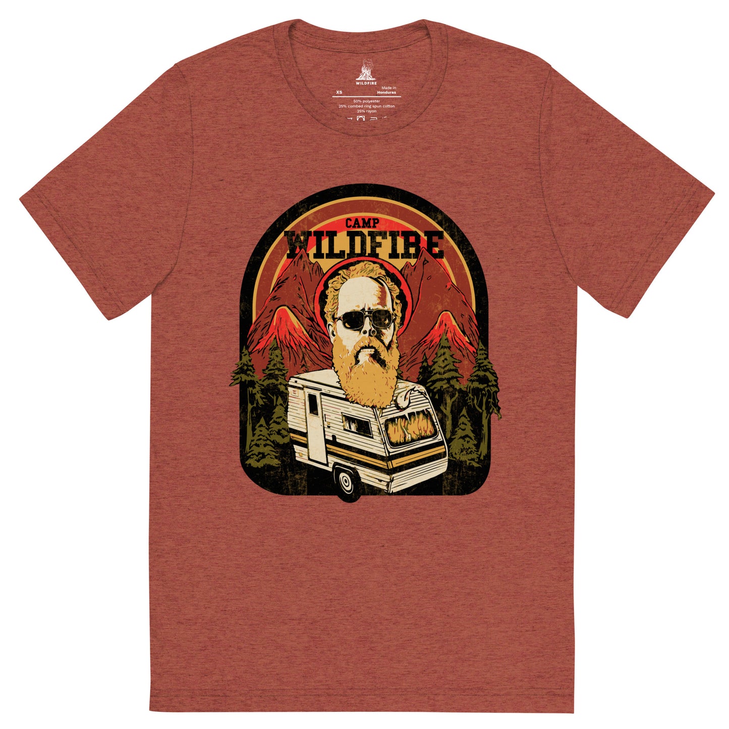 Wildfire Cigars Camp Wildfire Tour, cigar t-shirt on clay tri-blend