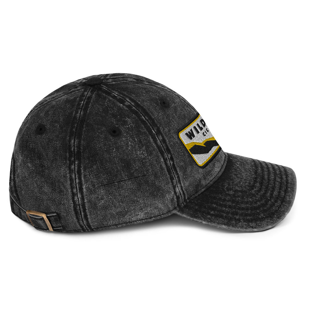 Wildfire Cigars embroidered vintage dad hat facing the right