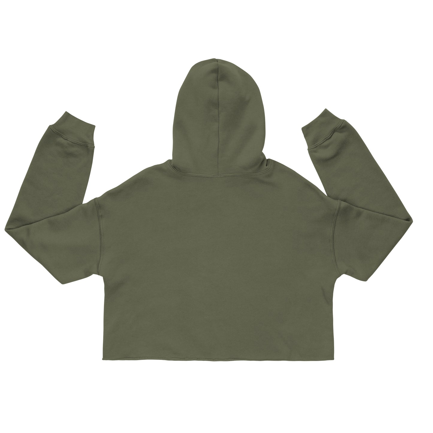 Wildfire Cigars Vulture cropped military green hoodie facing the back