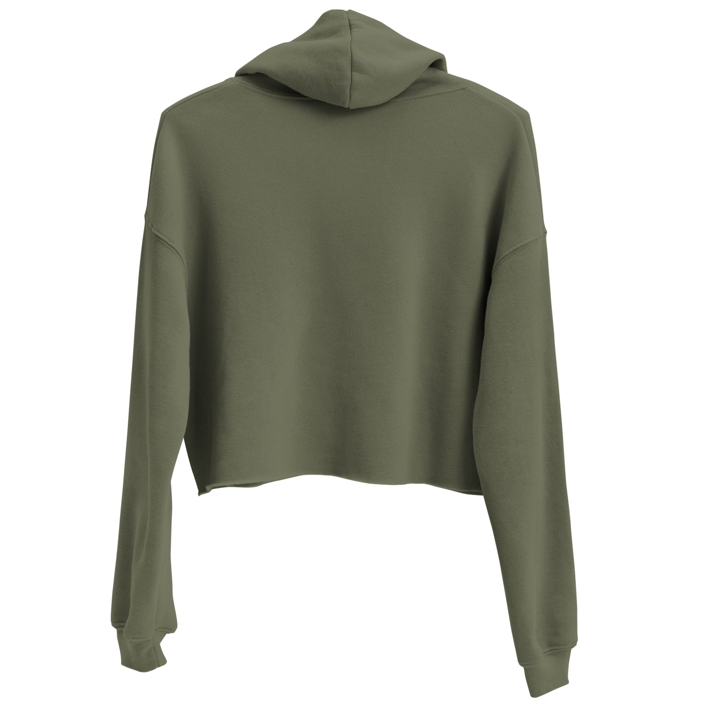 Wildfire Cigars Vulture cropped military green hoodie facing the back