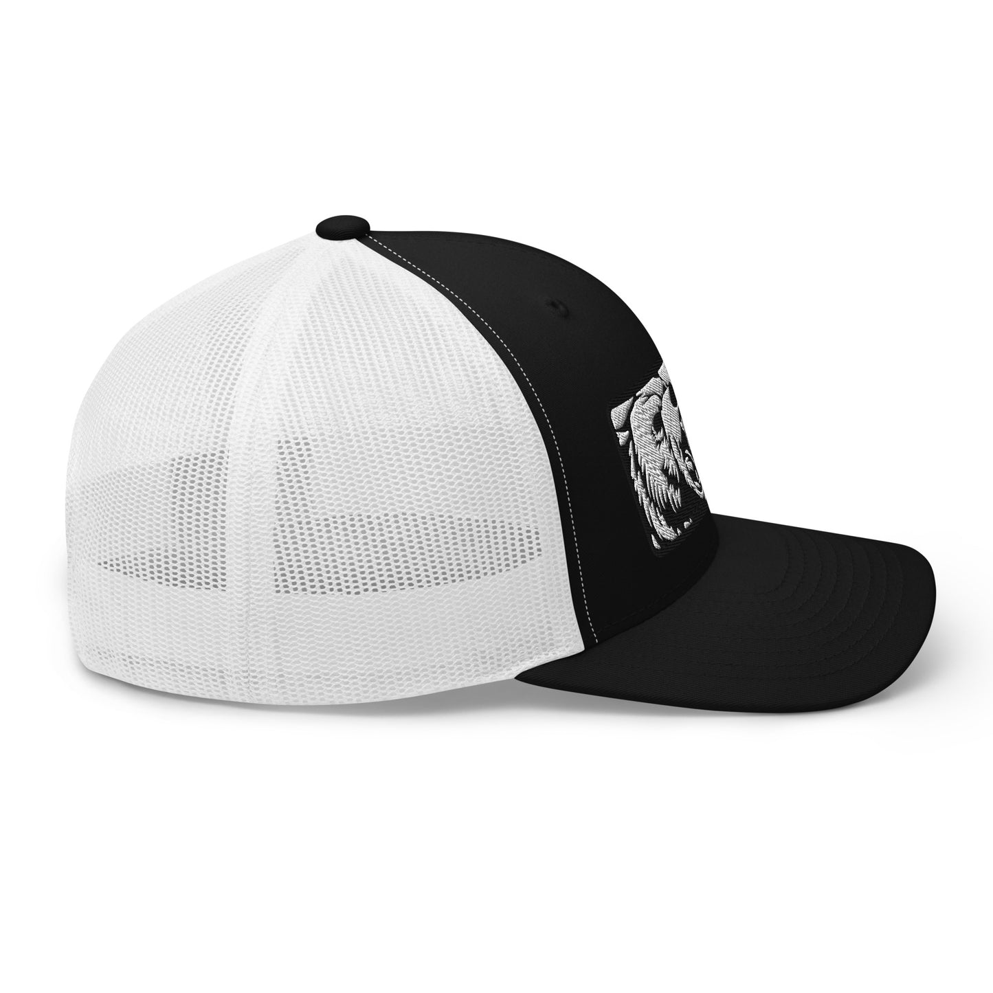 Wildfire Cigars Artaois Black and White Trucker hat facing right