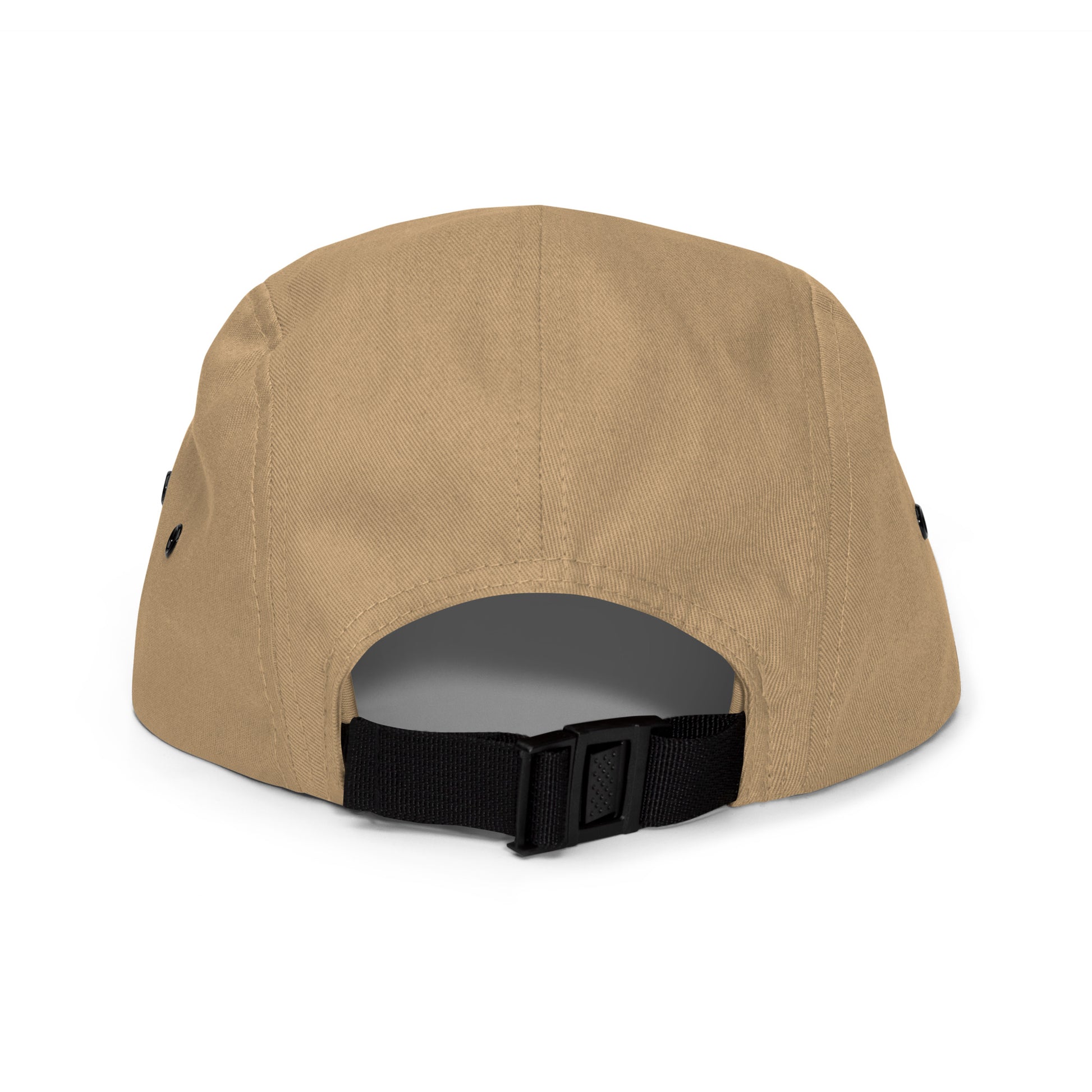 Wildfire Cigars embroidered Wanderer 5 panel cap in khaki facing back