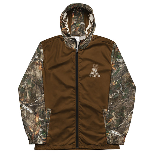Wildfire Cigars Camouflage and brown vulture windbreaker zoomed facing the front