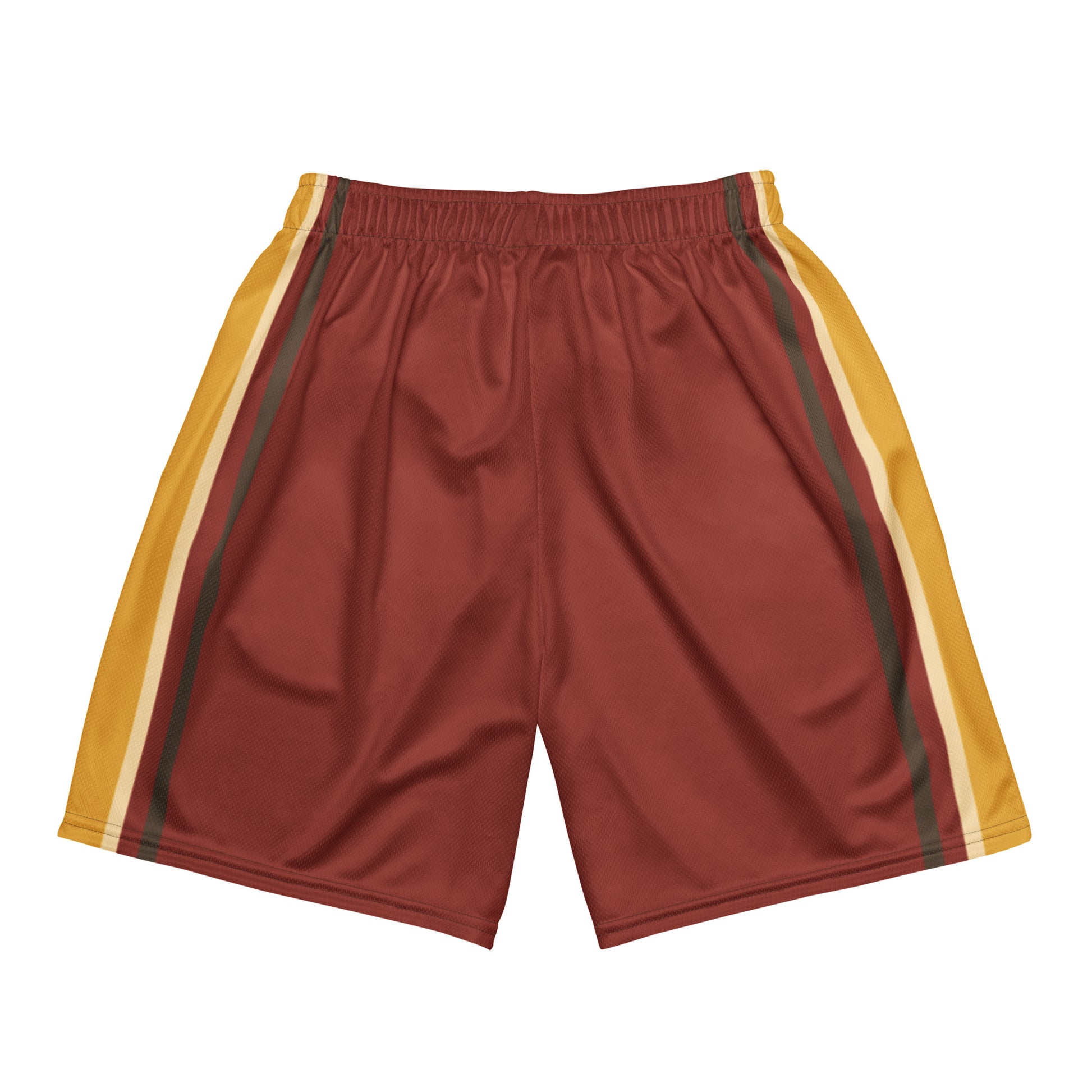 Wildfire Cigars mesh shorts in red gold brown and white