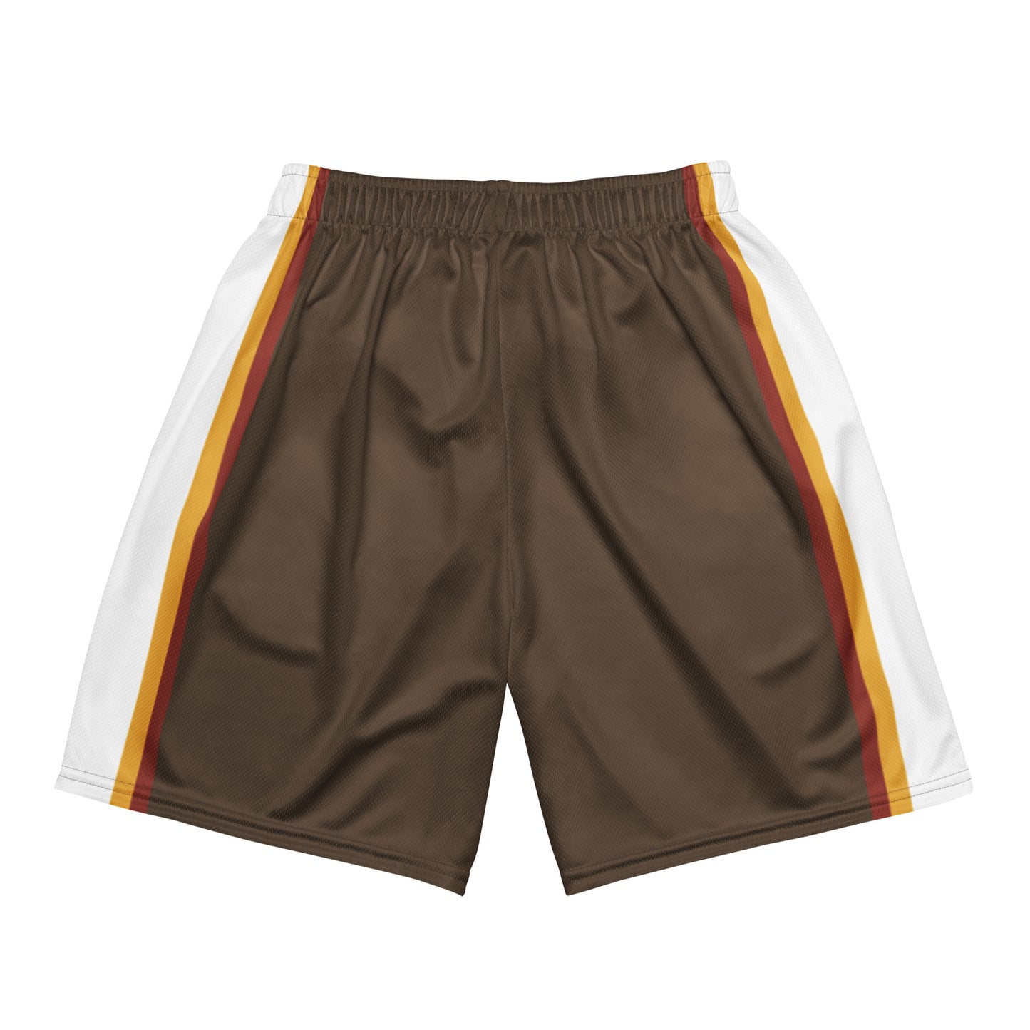 Wildfire Cigars mesh shorts in brown red gold and white