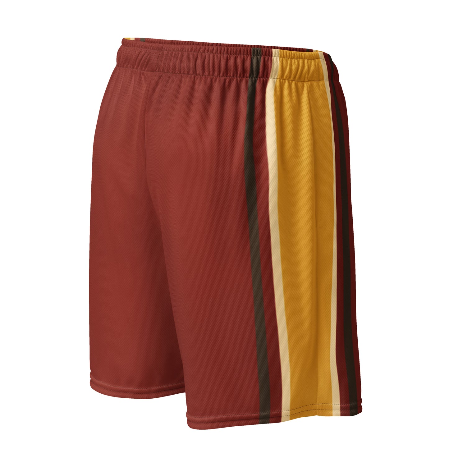 Wildfire Cigars mesh shorts in red gold brown and white