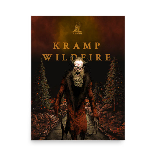 Wildfire Cigars Kramp Wildfire Counselor Krampus cigar poster print