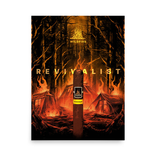 Wildfire Cigars The Revivialist printed cigar poster