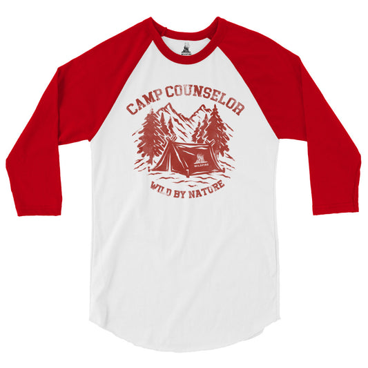 Wildfire Cigars Camp Counselor red and white raglan tshirt