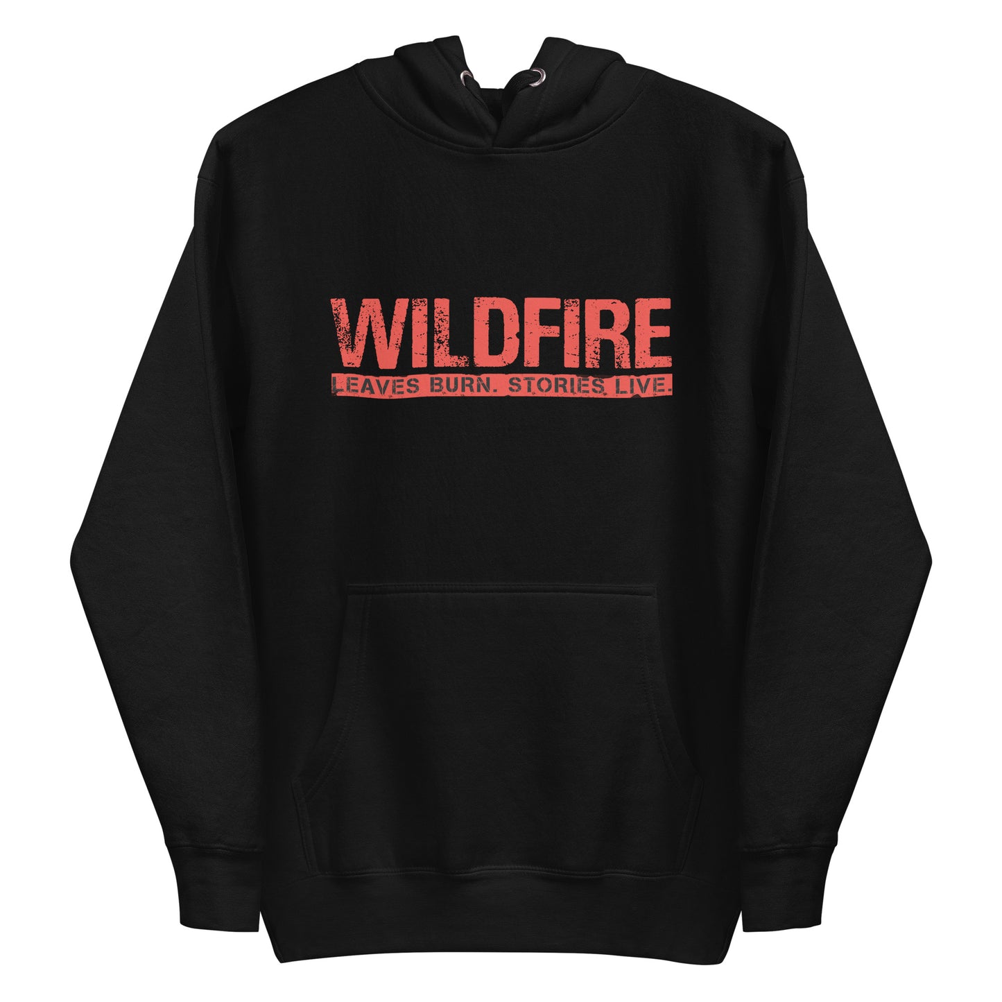 Wildfire Cigars premium black and red hoodie front view