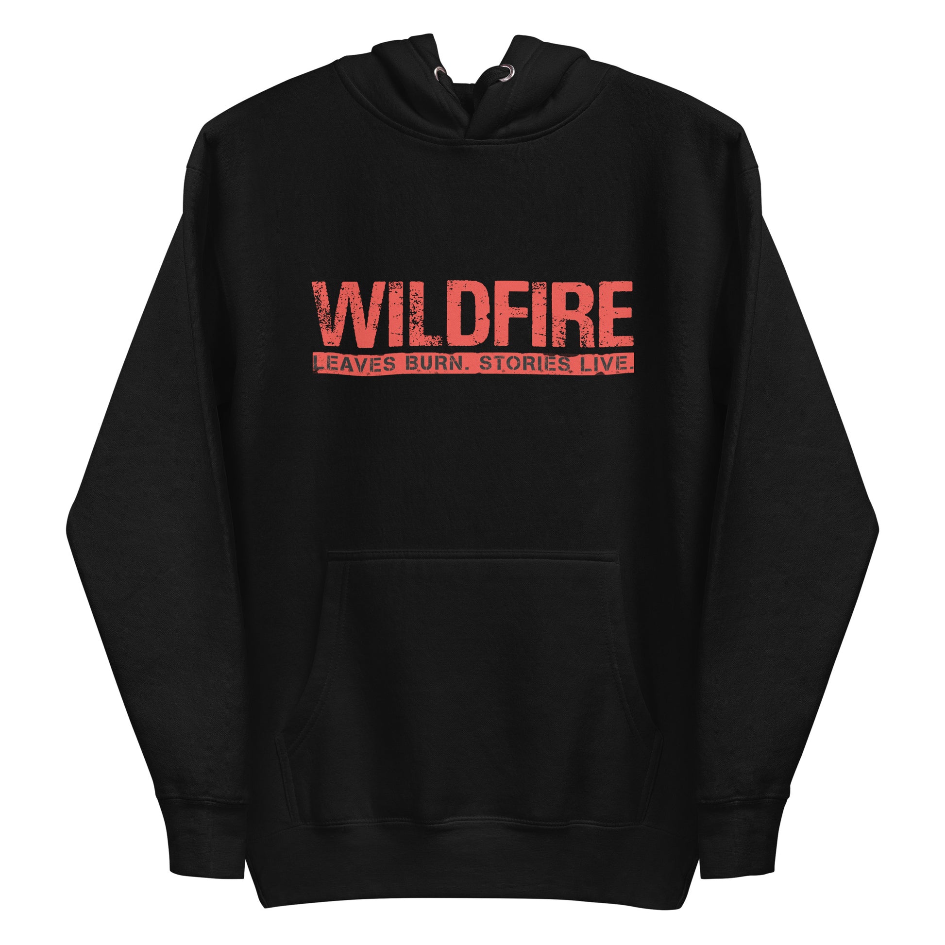 Wildfire Cigars premium black and red hoodie front view