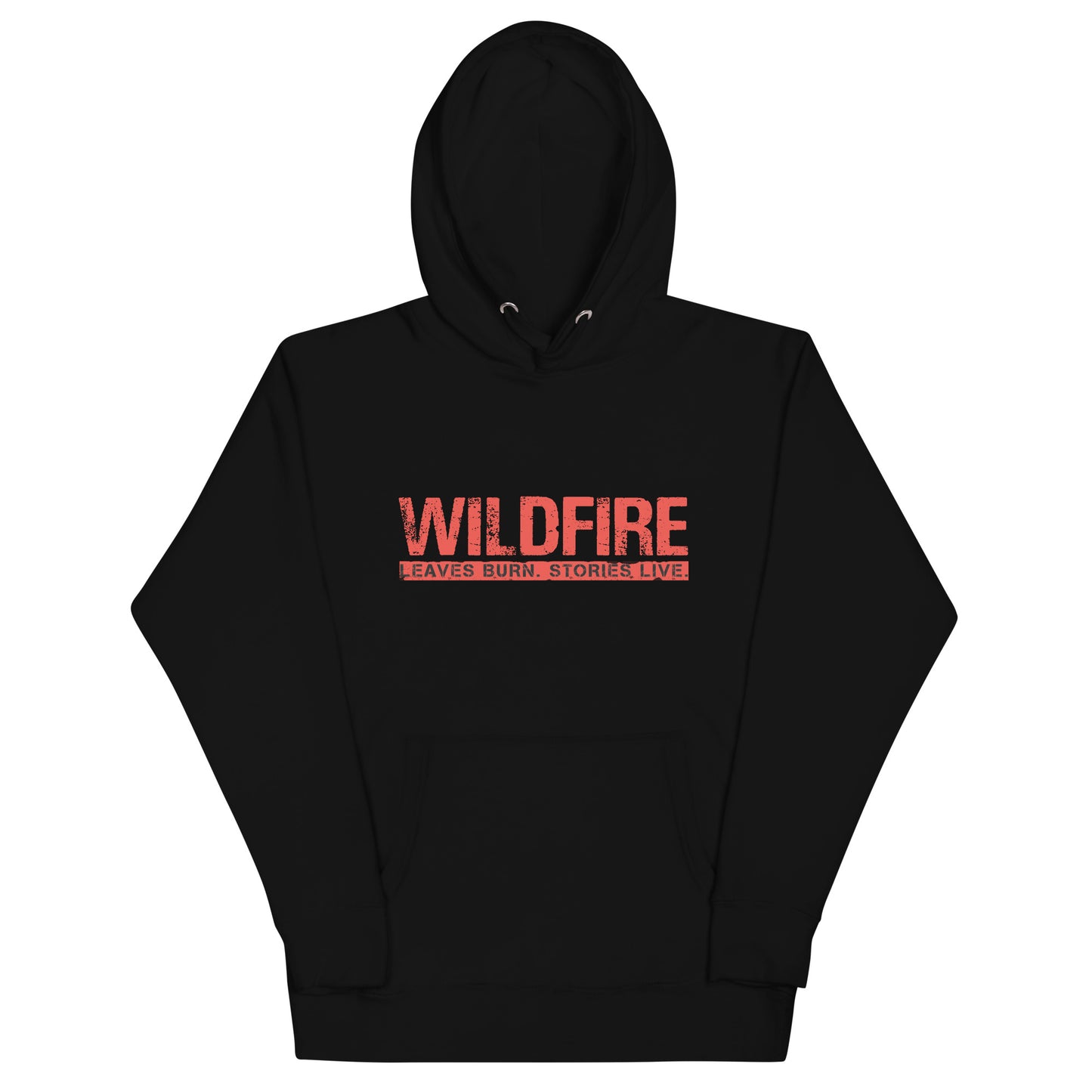 Wildfire Cigars premium black and red hoodie front view