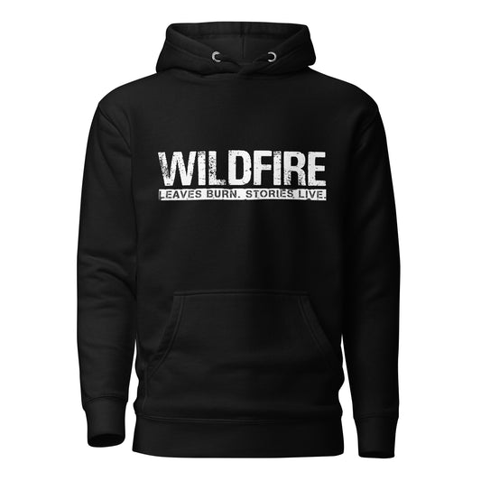 Wildfire Cigars premium black hoodie front view