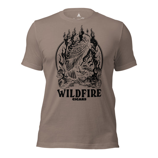 Wildfire Cigars black Vulture on pebble cigar tshirt