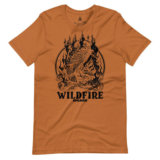 Wildfire Cigars black Vulture on rust cigar tshirt