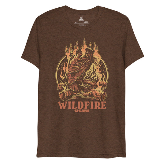 Wildfire Cigars Vulture on brown tri-blend cigar tshirt