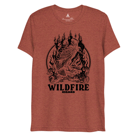 Wildfire Cigars black Vulture on clay tri-blend cigar tshirt