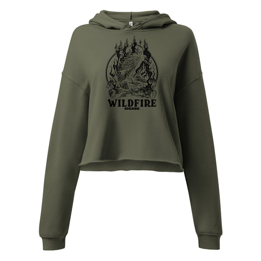 Wildfire Vulture green cropped hoodie