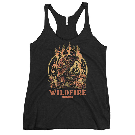 Wildfire Cigars Vulture black racerback tank top front view